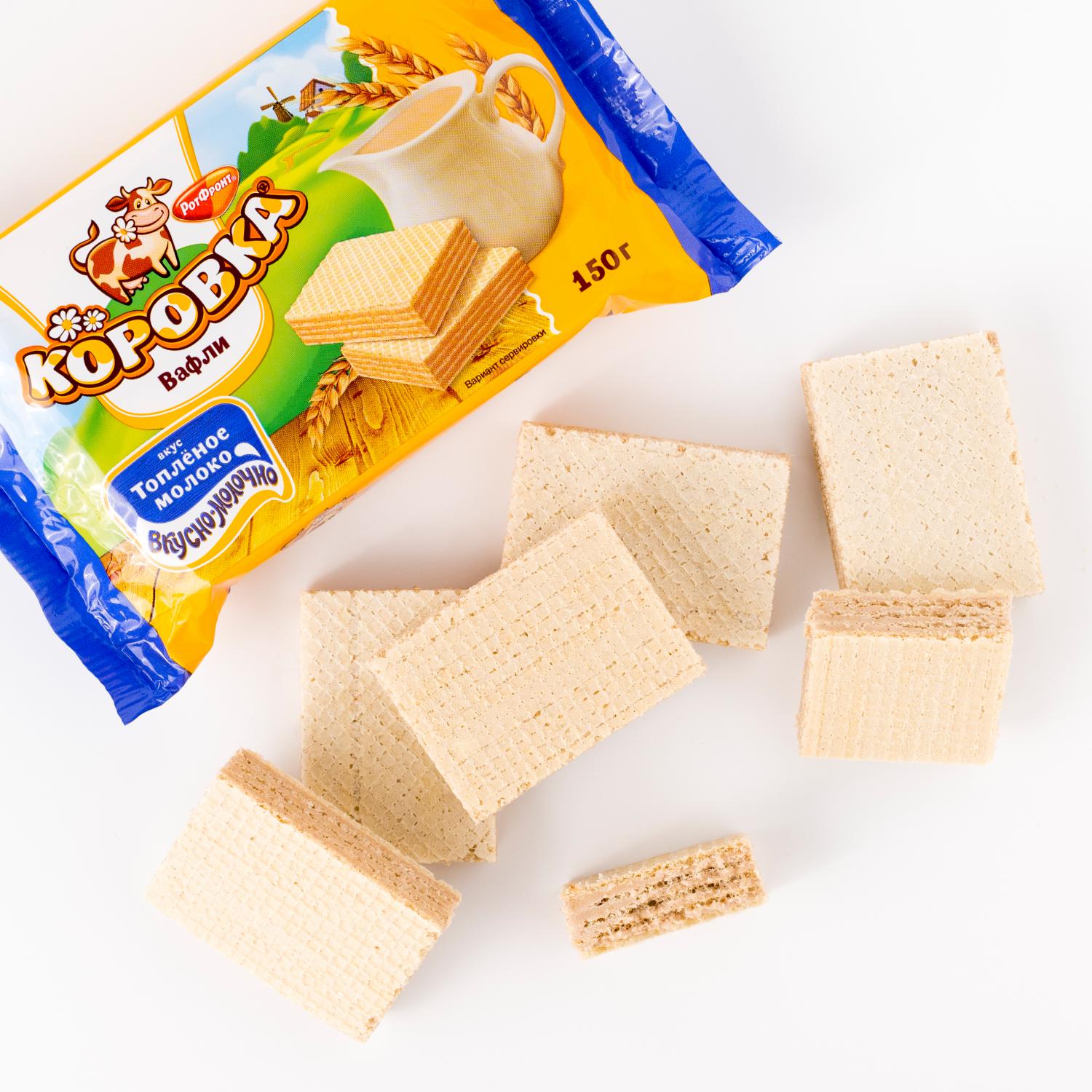 vafe korovka cu gust de lapte condensat 