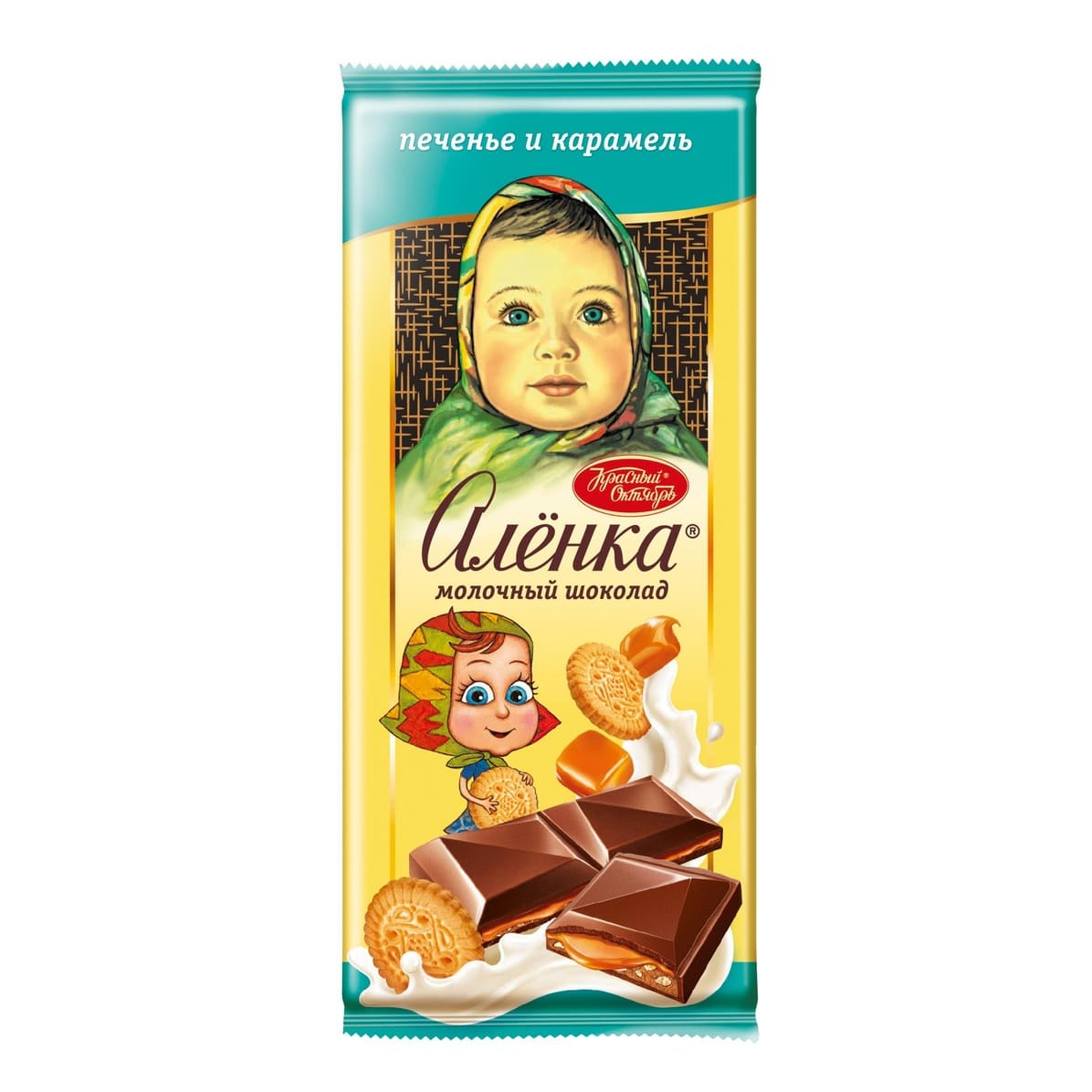 Ciocolată cu lapte ALENKA cu umplutură de caramelă 87GR