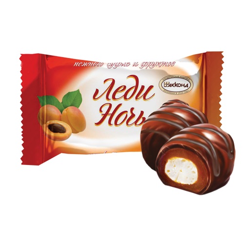 Bomboane LADY NIGHT cu caise /kg