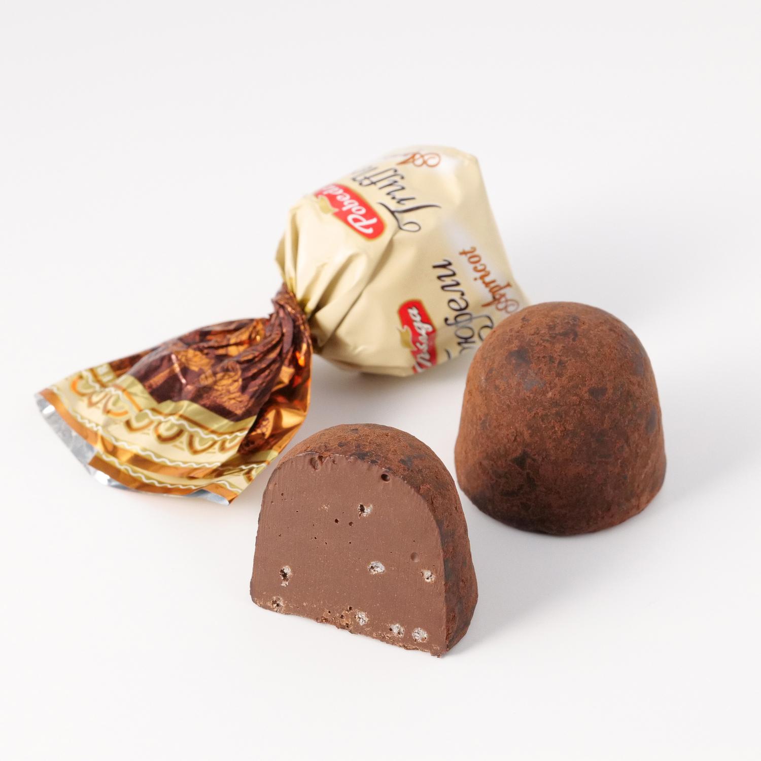 Ciocolata trufe cu bucati de caise 