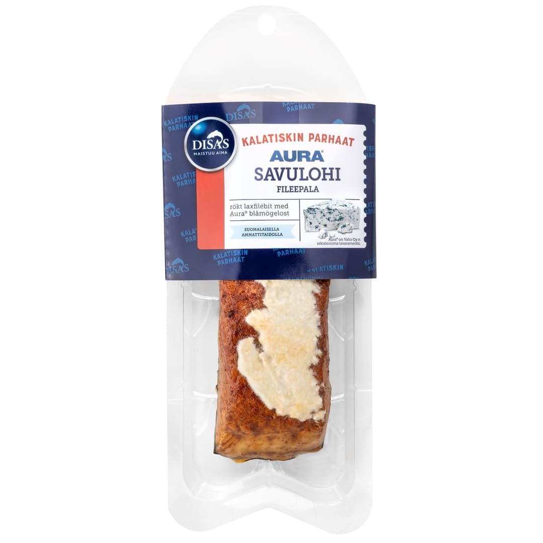 File de somon afumat la cald cu brânză albastră si chili /kg