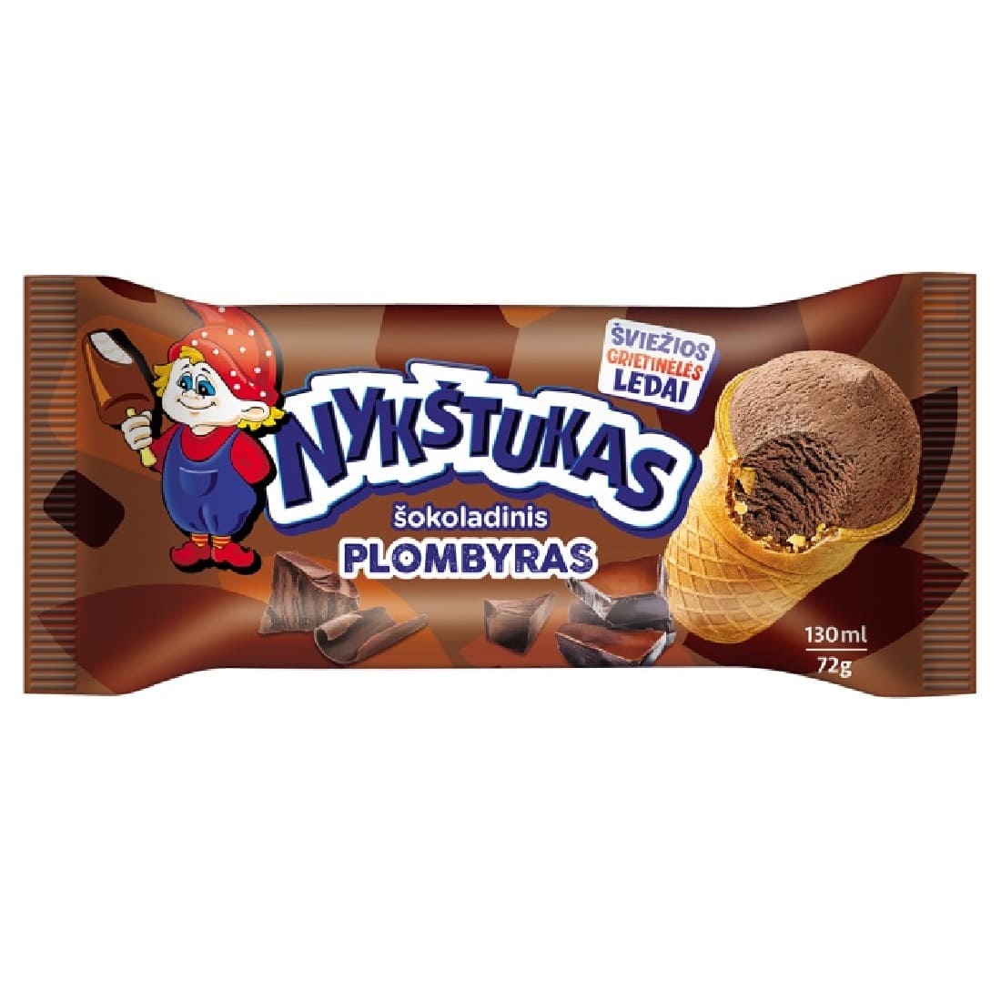 Înghețată de ciocolată la vafe