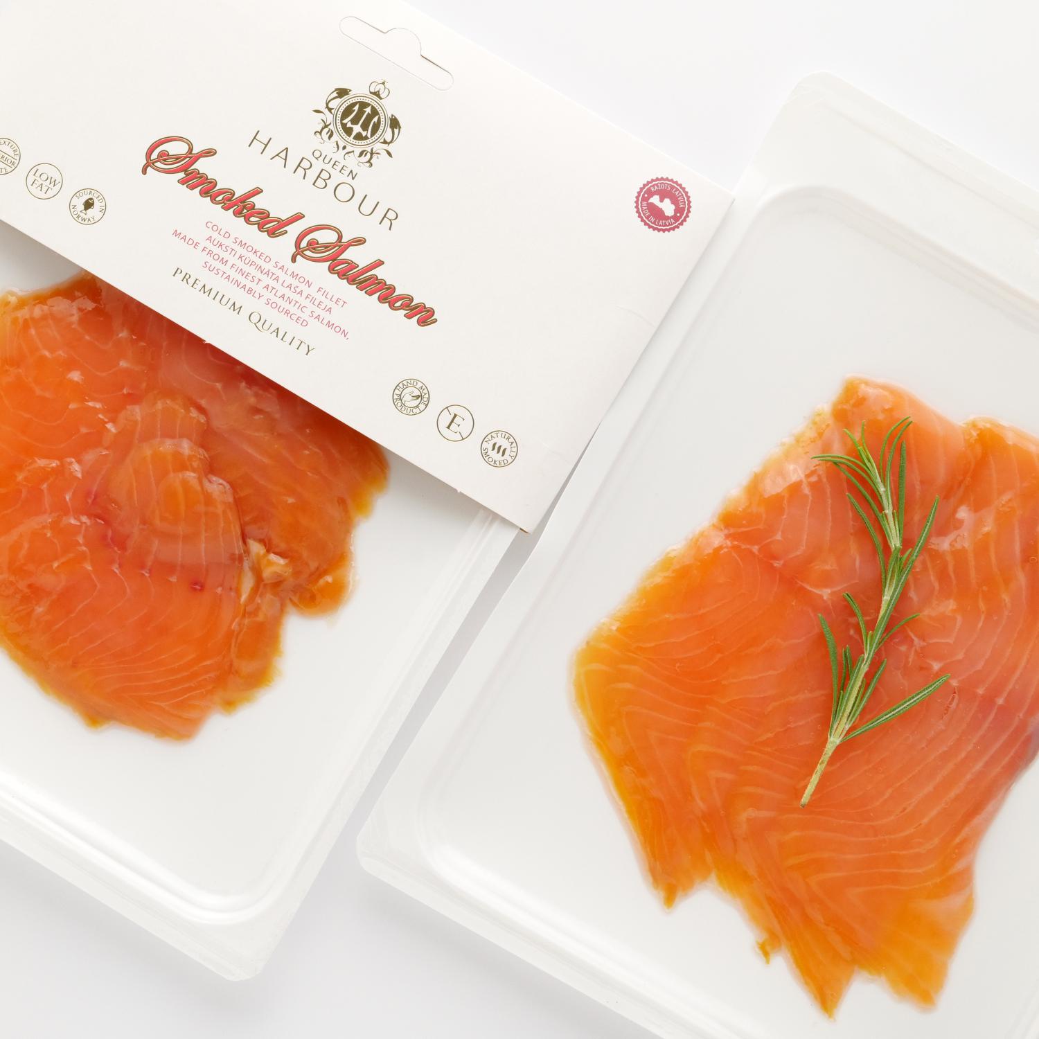 File de somon afumat la rece 