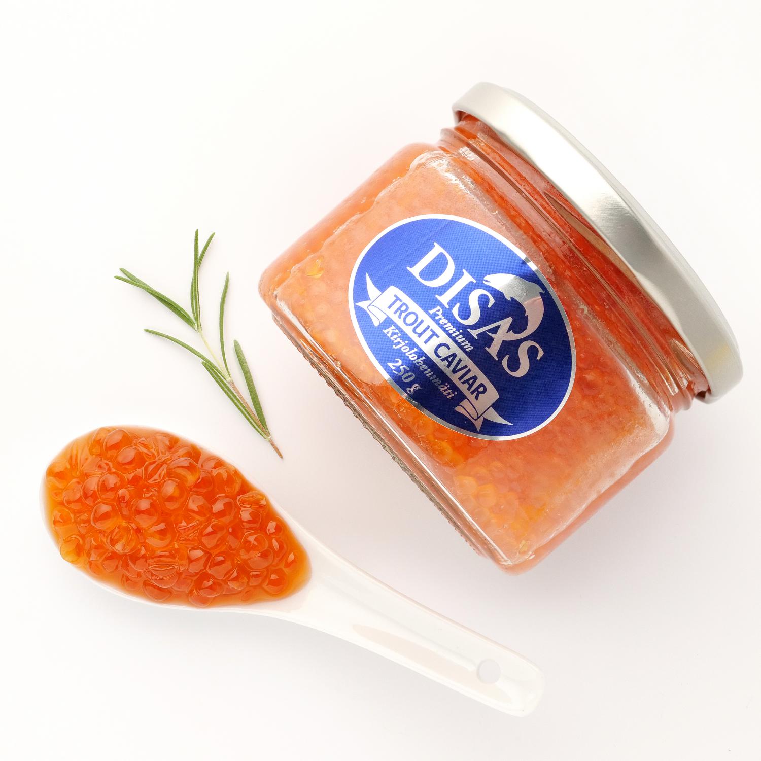 Icre rosii de pastrav somonat 