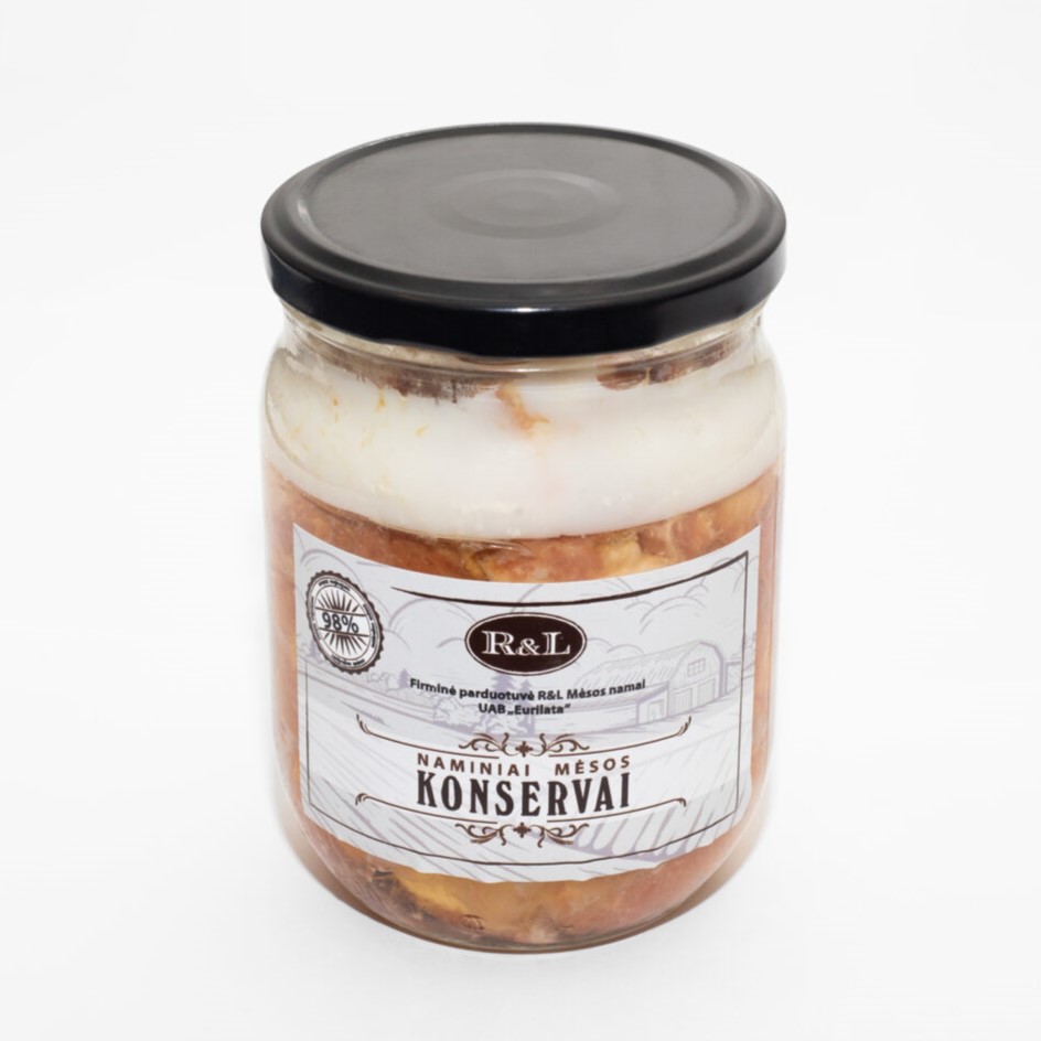 Tushonka șuncă de porc cu bacon 500GR