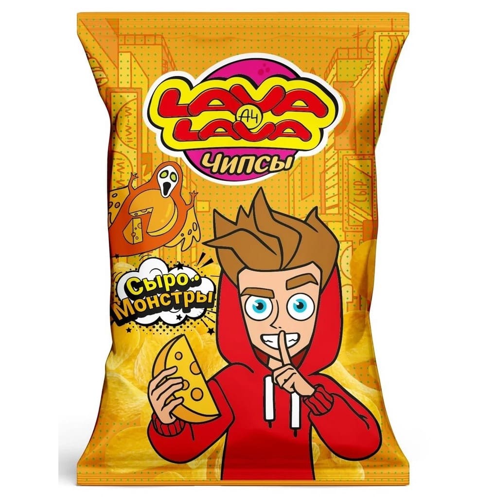 Chipsuri cu aromă de brânză 50GR LAVA LAVA