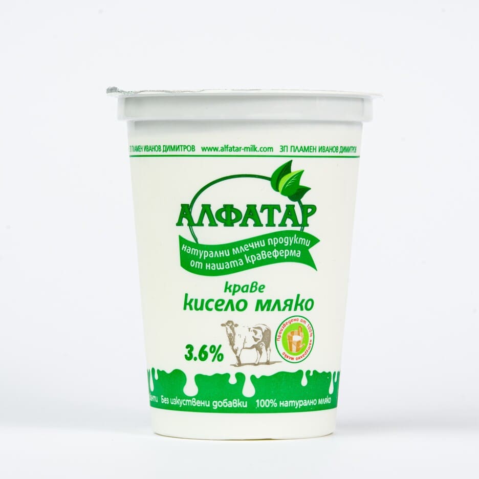 Lapte acru ALFATAR 3,6% 400GR