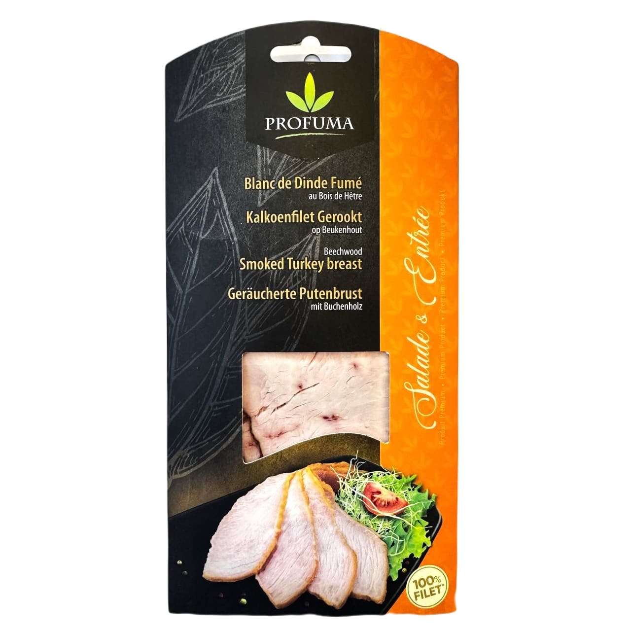 File de piept de curcan afumat felie 90gr