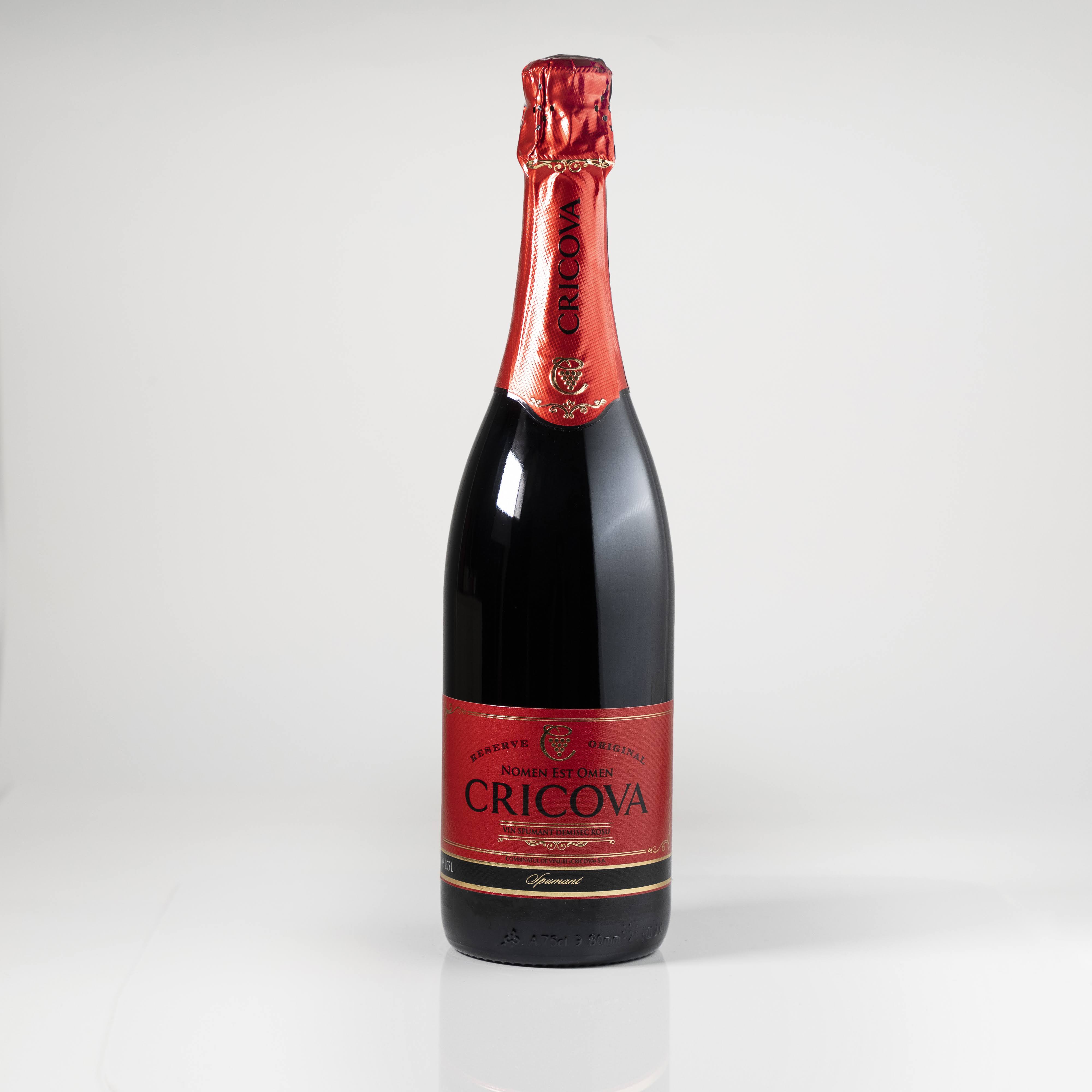 Spumant cricova rosu demisec 
